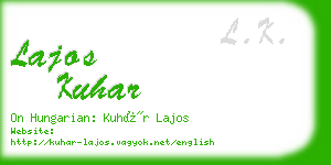 lajos kuhar business card